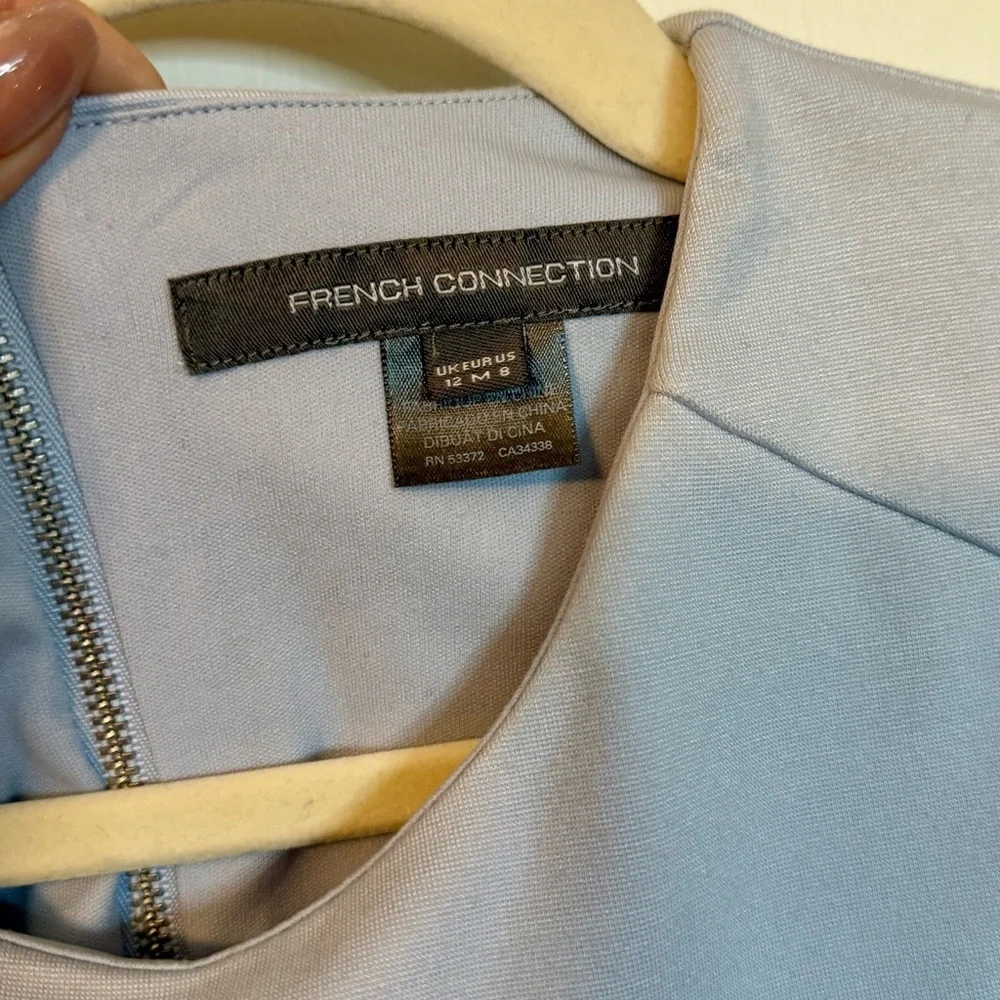 French Connection Sleeveless Colorblock Blue Navy Sheath Mini Dress- US 8 - Picture 5 of 5